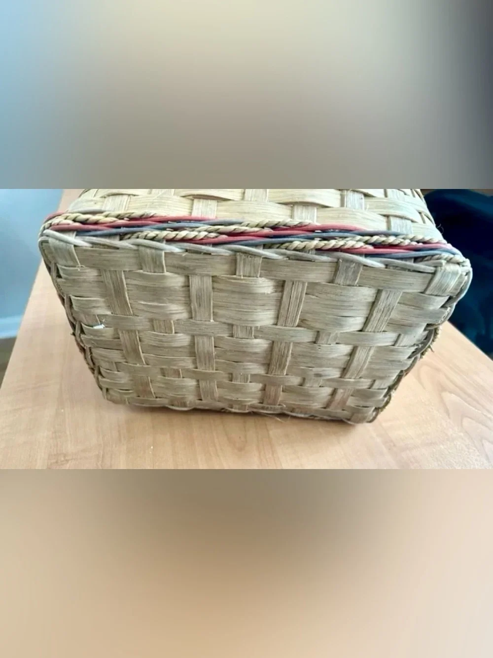 Handmade basket signed